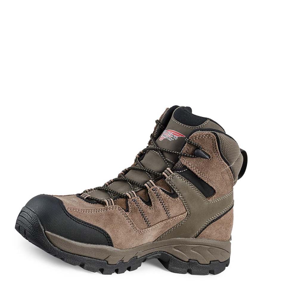 Red Wing 6-inch Waterproof Soft Toe Hiker Men's Work Boots Olive | ZA 87RVD